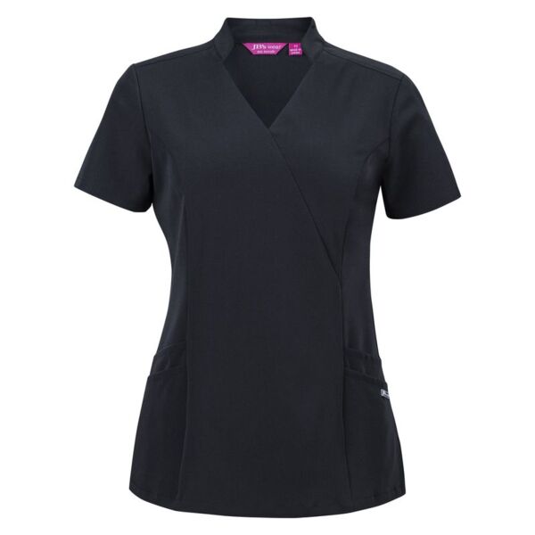 Womens NU Mandarin Collar Scrub Top Thumbnail