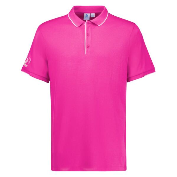 Mens Pink Short Sleeve Polo Thumbnail
