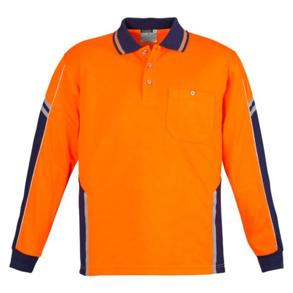 Mens Hi Vis Squad Long Sleeve Polo Thumbnail
